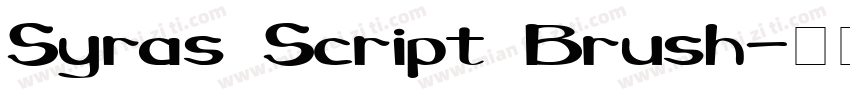 Syras Script Brush字体转换